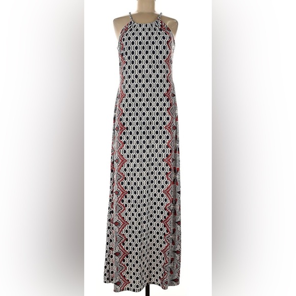 Milano Dresses & Skirts - Milano Sleeveless Black/Red/White Bohemian Maxi Dress with Braided Straps Size M